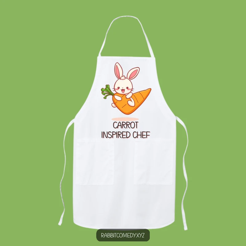 Funny Kawaii Rabbit Carrot Chef Apron: Cook with Cute Culinary Joy