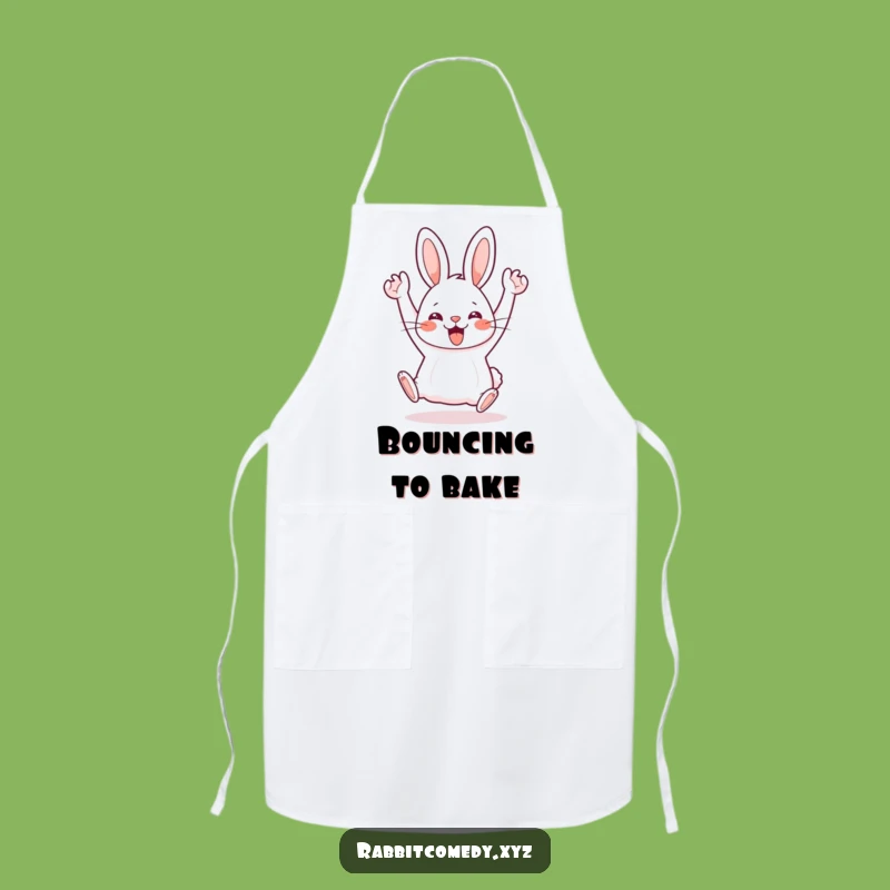 Funny Apron: Kawaii Rabbit's Silly Hop, Kitchen Fun, Hilarious Gift
