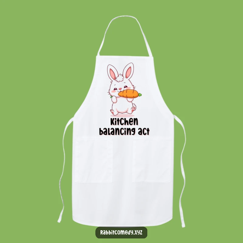 Funny Rabbit Carrot Apron: Cook with Playful Talent and a Cheerful Grin