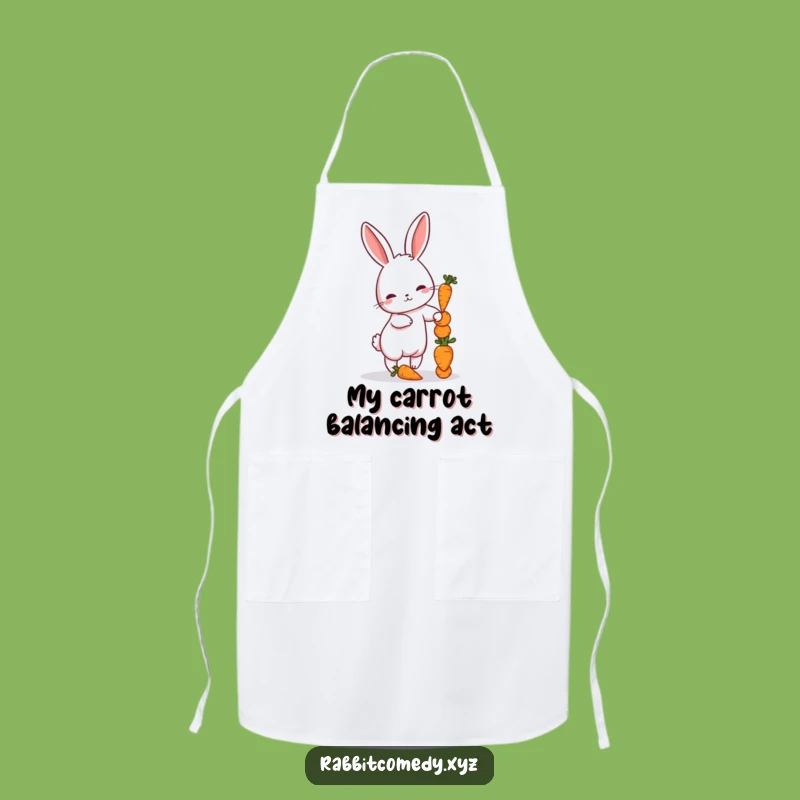Funny Petite Rabbit Carrot Apron, Hilarious Kitchen Wear for Playful Cooks