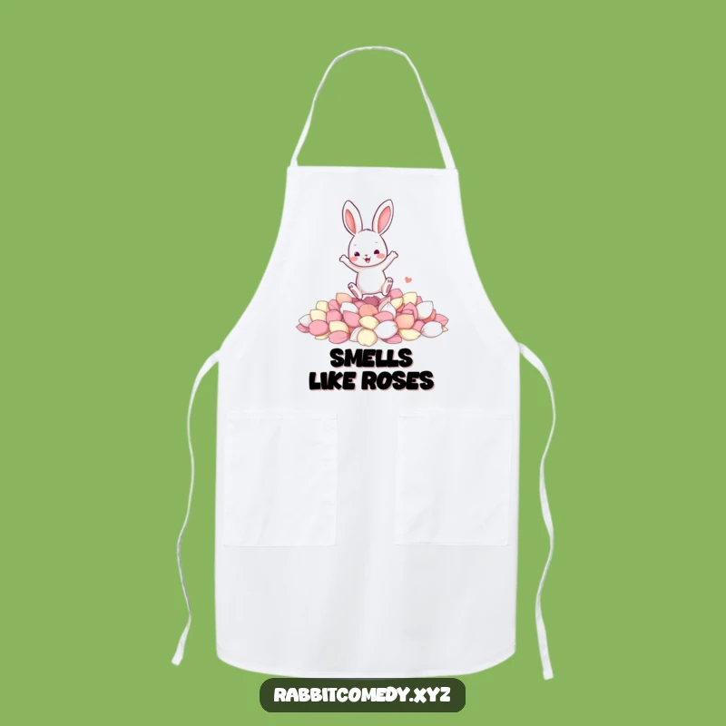Funny Jumping Rabbit Apron - Petal Pouring Fun - Kitchen Gift