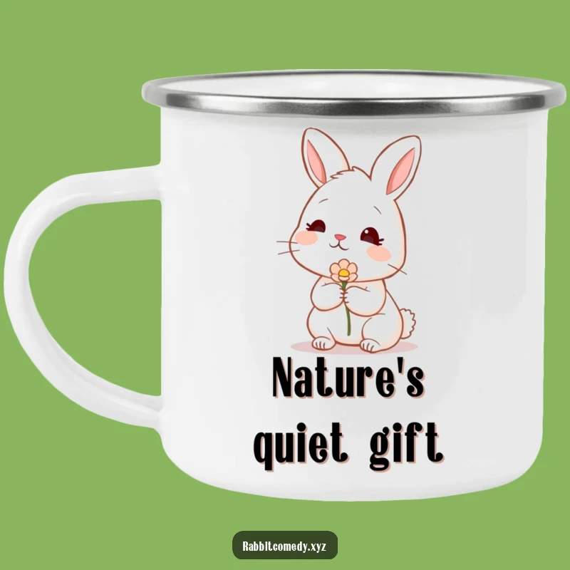 Adventure-Ready Funny Shy Rabbit Mug: Your Funny Gift for Quiet Moments!