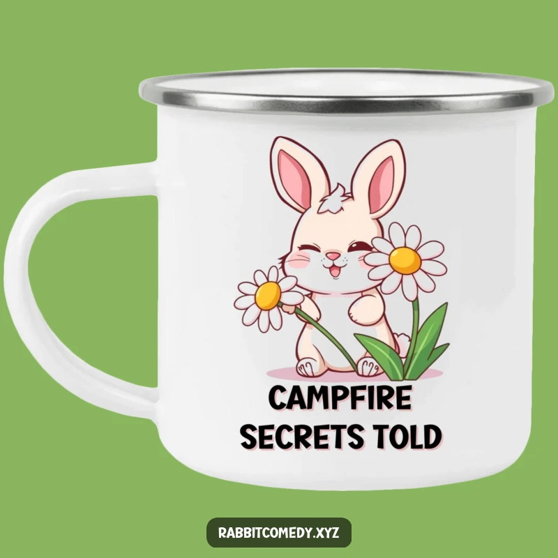 Funny Mischievous Rabbit Camping Mug, Durable and Hilarious for Outdoor Fun