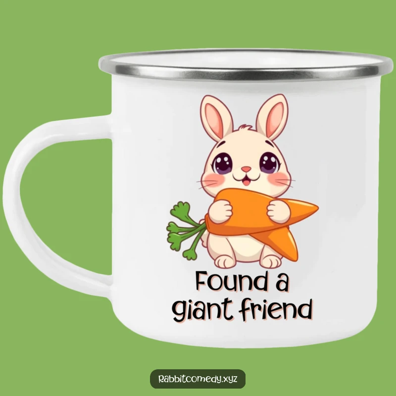 Funny Surprised Rabbit Carrot Camping Mug: Durable Character Funny Gift