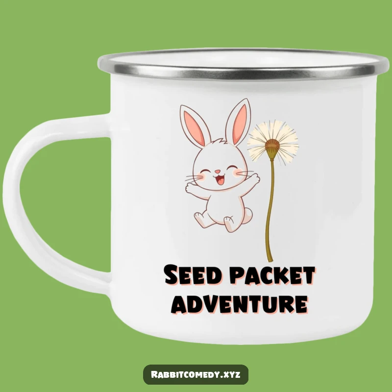 Funny Determined Rabbit Camping Mug - Adventure Flight - Outdoorsy Gift