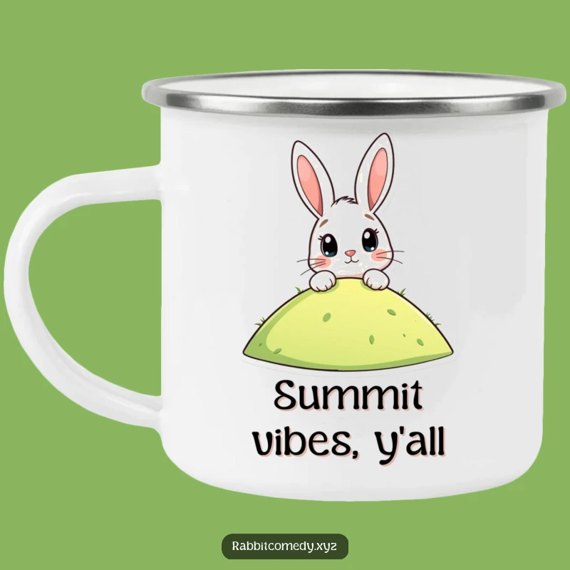 Funny Rabbit Trailside Mug: Anticipation Brewed with Humor