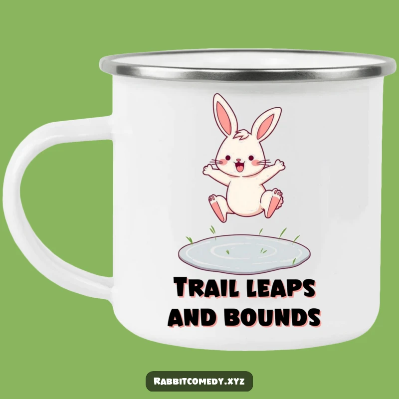 Funny Determined Rabbit Camping Mug, Durable and Hilarious for Adventures