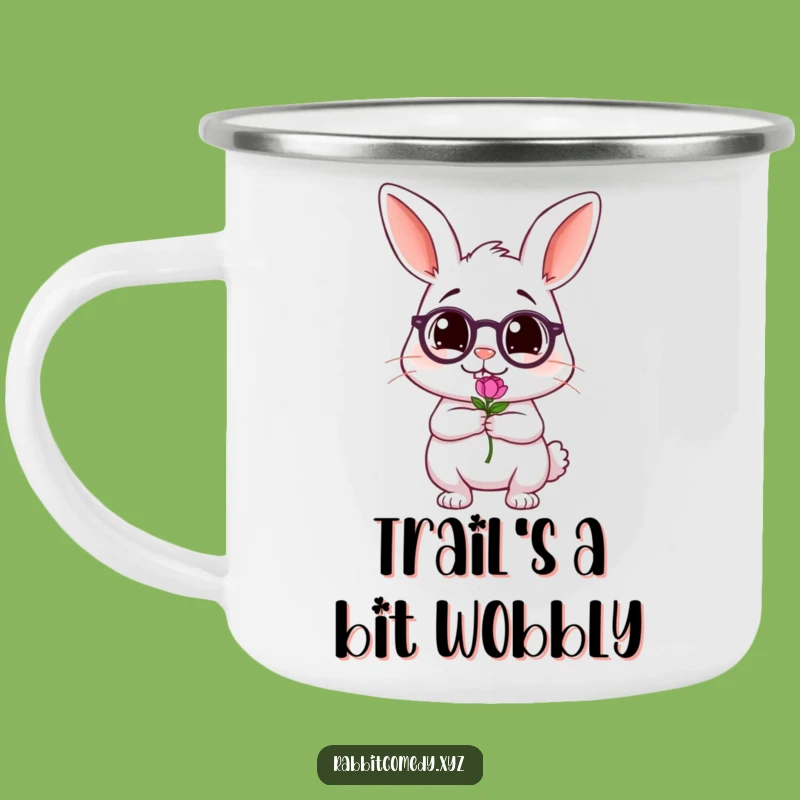 Funny Tipsy Rabbit Camping Mug: Wobbling Flower Holder - A Hilarious Gift!