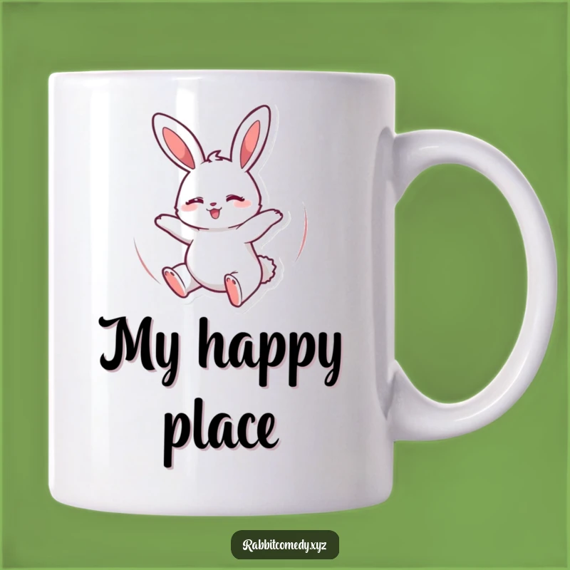 Funny Bouncing Rabbit Mug: A Happy Spinning Bunny for Your Morning Brew Gift
