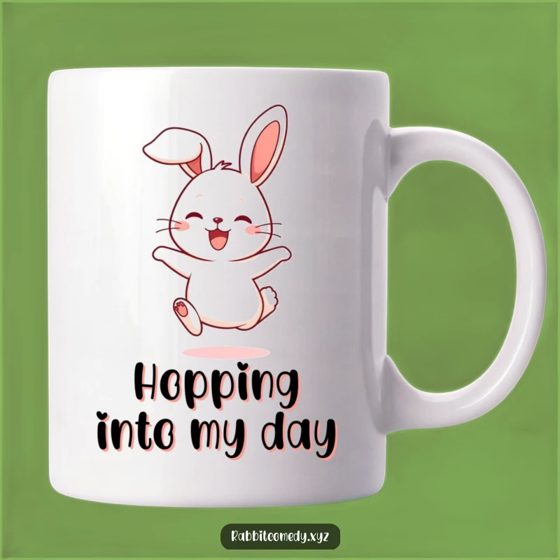 Funny Rabbit Hop Mug: Joyful Character Gift for Bunny Lovers