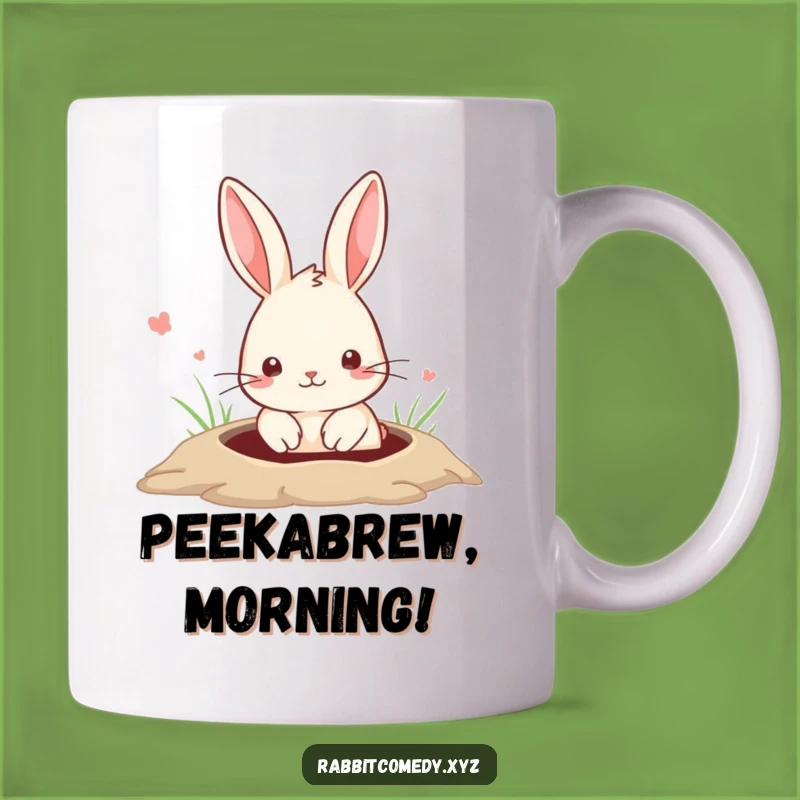 Funny Peeking Rabbit Mug: Cute Surprise from Ground Hole, Great Gift
