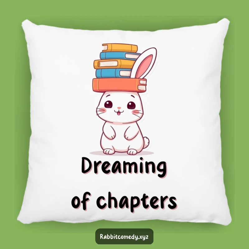 Comfy Funny Bookworm Rabbit Pillow: Your Cozy Funny Gift for Naps and Novels!