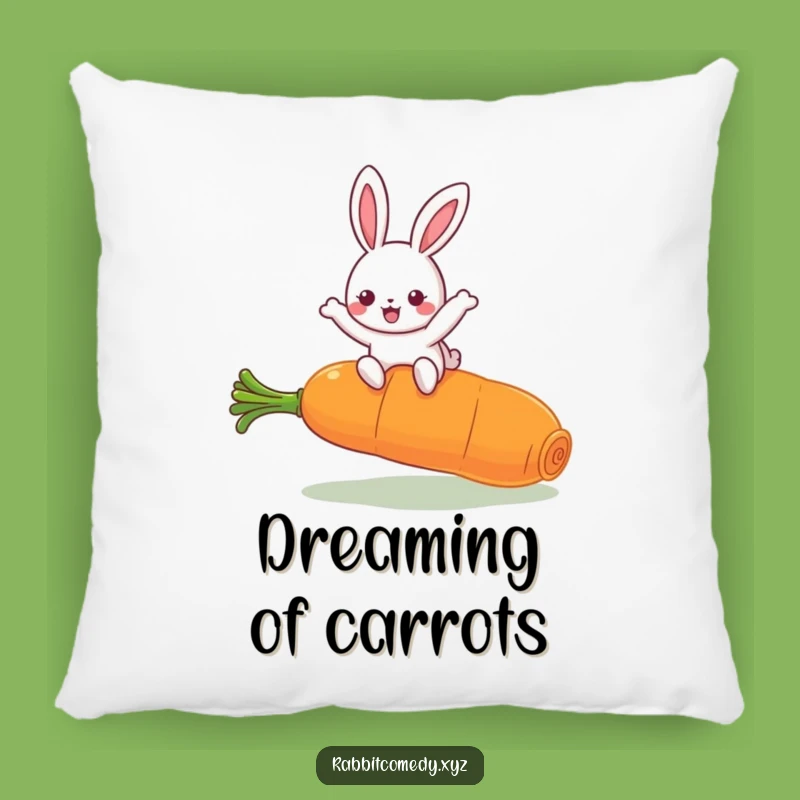 Cozy Funny Kawaii Rabbit Leaping Carrot Pillow: Soft and Comfy Funny Gift