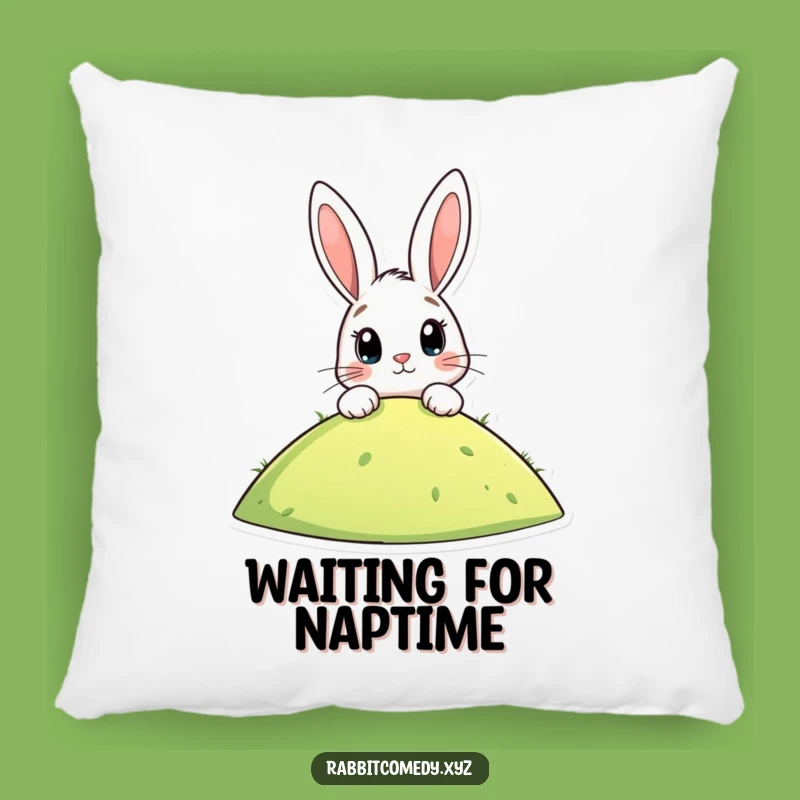 Cozy Funny Rabbit Anticipation Pillow: Plush Humor for Your Sofa