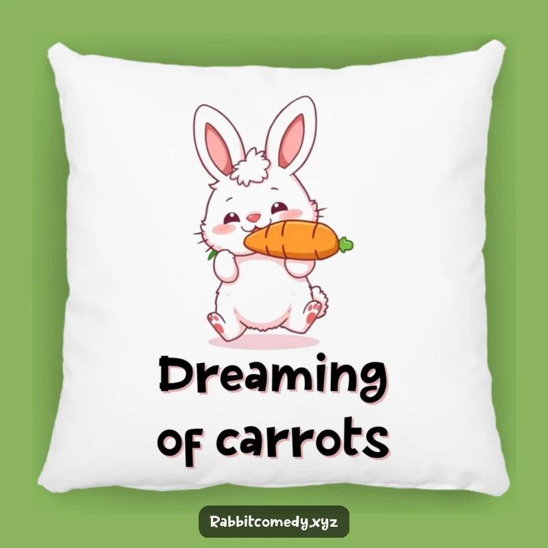 Funny Rabbit Carrot Pillow: Cozy & Hilarious Accent for Comical Comfort