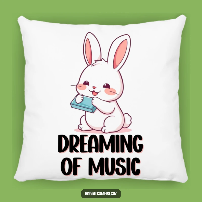 Funny Kawaii Rabbit Harmonica Pillow: Cozy Musical Comfort and Decor