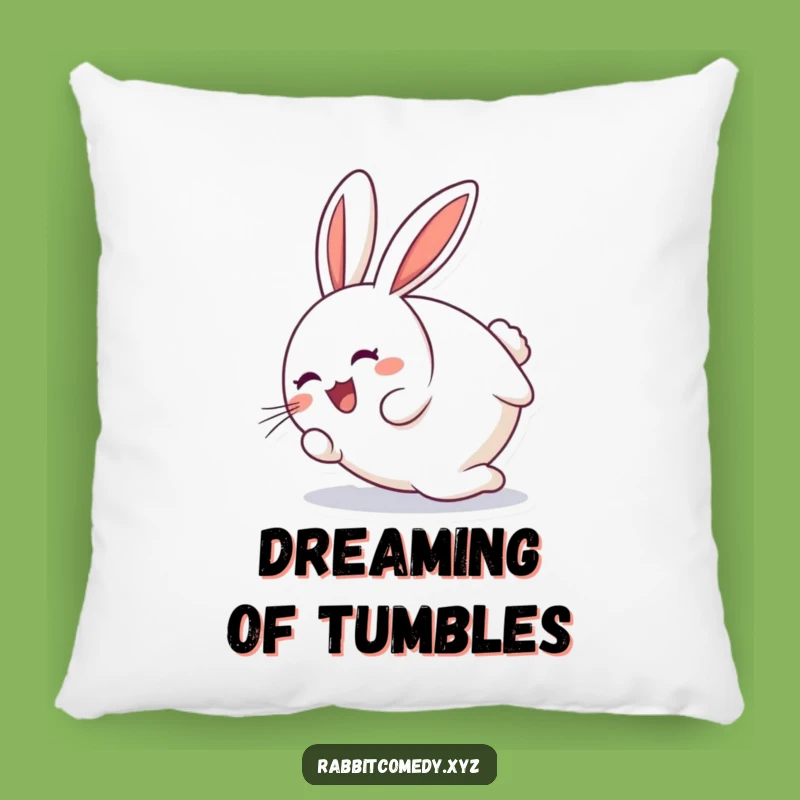 Funny Tumbling Rabbit Pillow: Snuggle Up with Pure Joy
