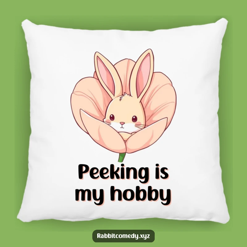 Funny Curious Rabbit Pillow, Cozy and Hilarious Accent for Your Sofa