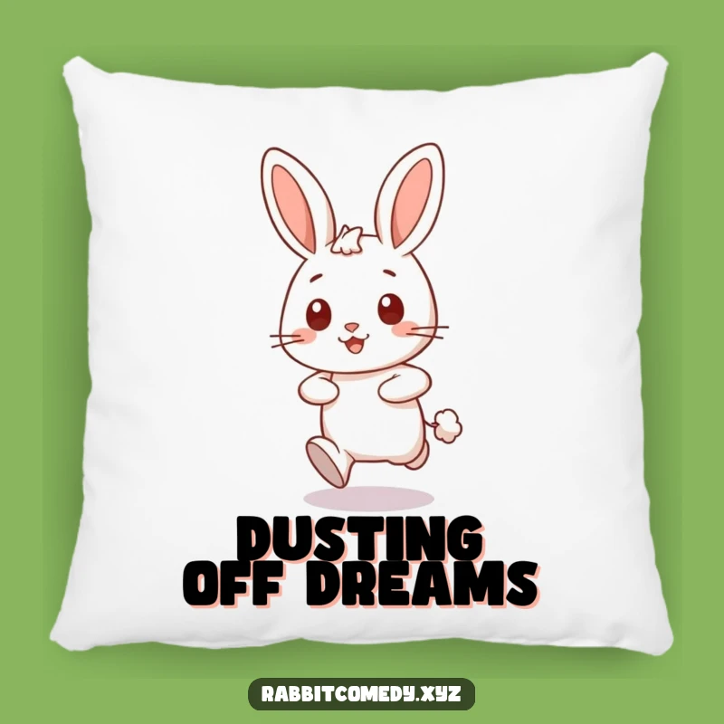 Funny Dashing Rabbit Pillow: Snuggle Up with This Speedy Friend