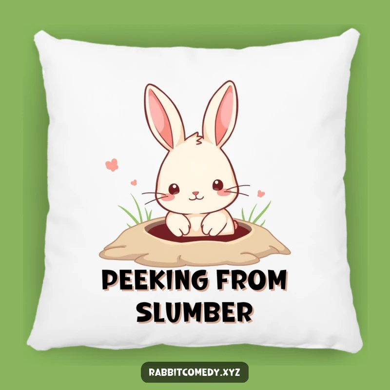 Funny Peeking Rabbit Pillow: Cozy Comfort with Cute Surprise