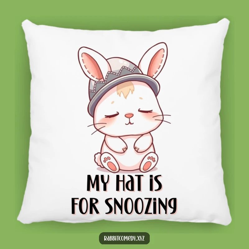 Funny Sleepy Rabbit Pillow, Cozy Accent for a Touch of Humor