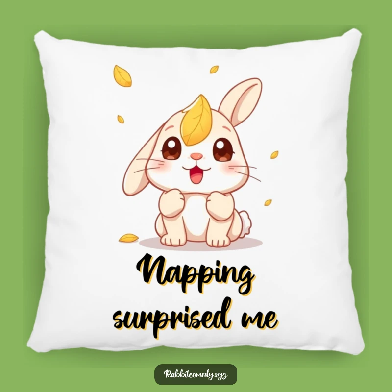 Cute Funny Kawaii Rabbit Leaf Surprise Pillow: Soft Comfort, Hilarious Funny Gift
