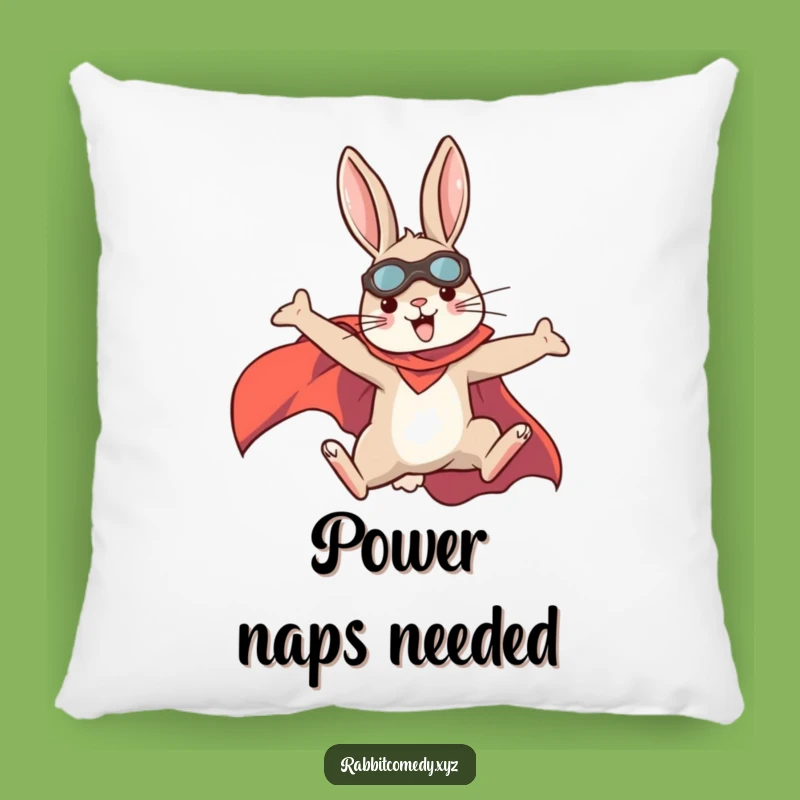 Comfy Funny Superhero Rabbit Pillow: Your Cozy Funny Gift for Heroic Dreams!