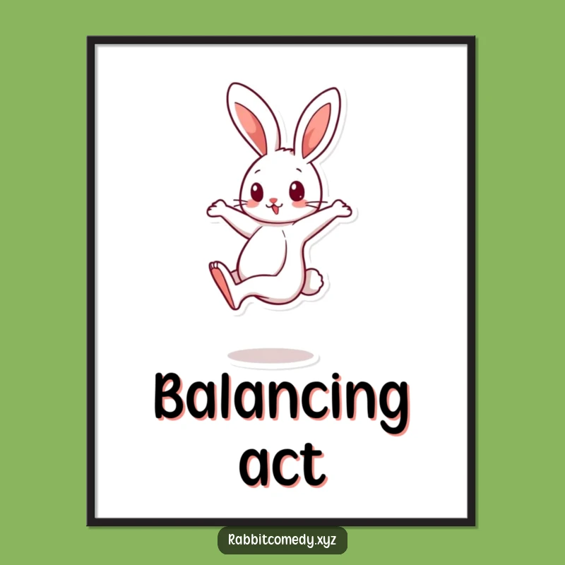 Funny Spinning Rabbit Digital Art: Instant Energetic Decor