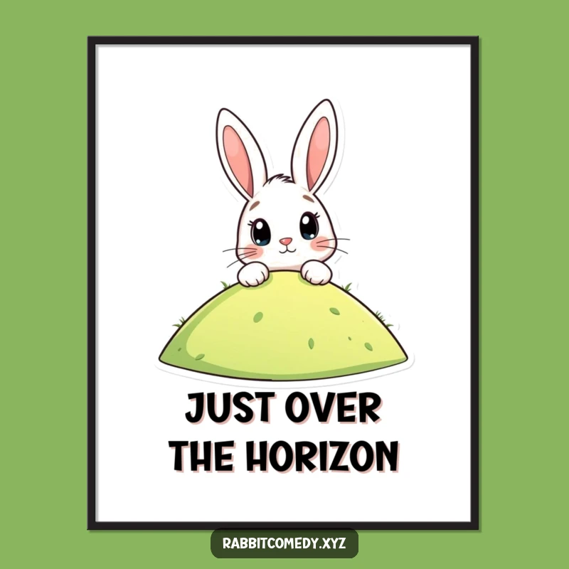 Funny Rabbit Anticipation Digital Art: Instant Whimsy for Your Walls