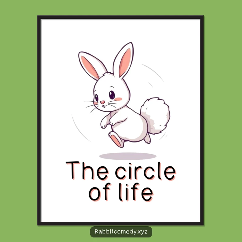 Funny Rabbit Tail Chase Digital Art - Dizzy Circle Print