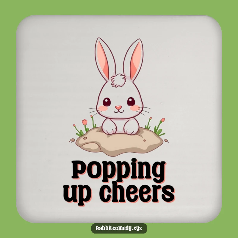 Funny Cute Rabbit Hole Coaster: Absorbent Drink Humor Funny Gift