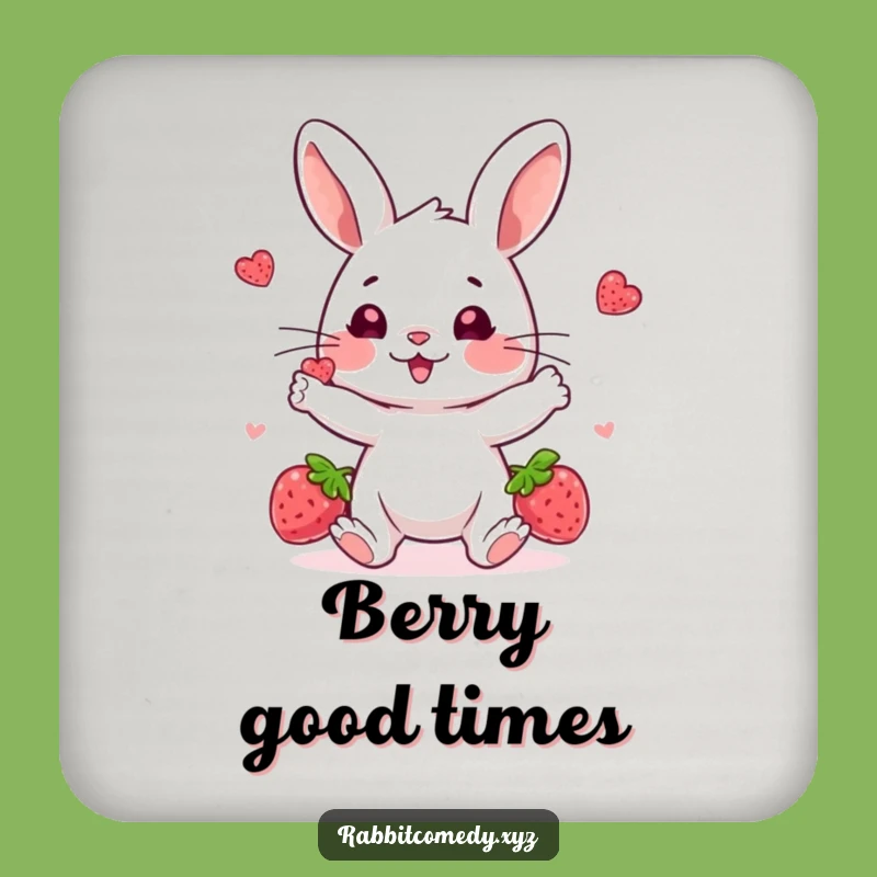 Funny Juggling Rabbit Coaster, Berry Protection, Humorous Table Decor