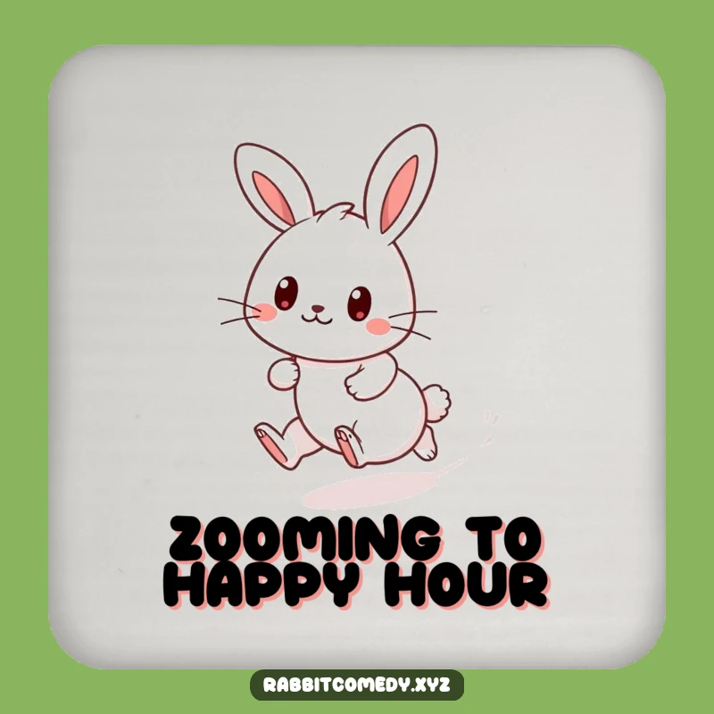 Funny Kawaii Rabbit Dash Coaster - Protect Surfaces with Cute Art