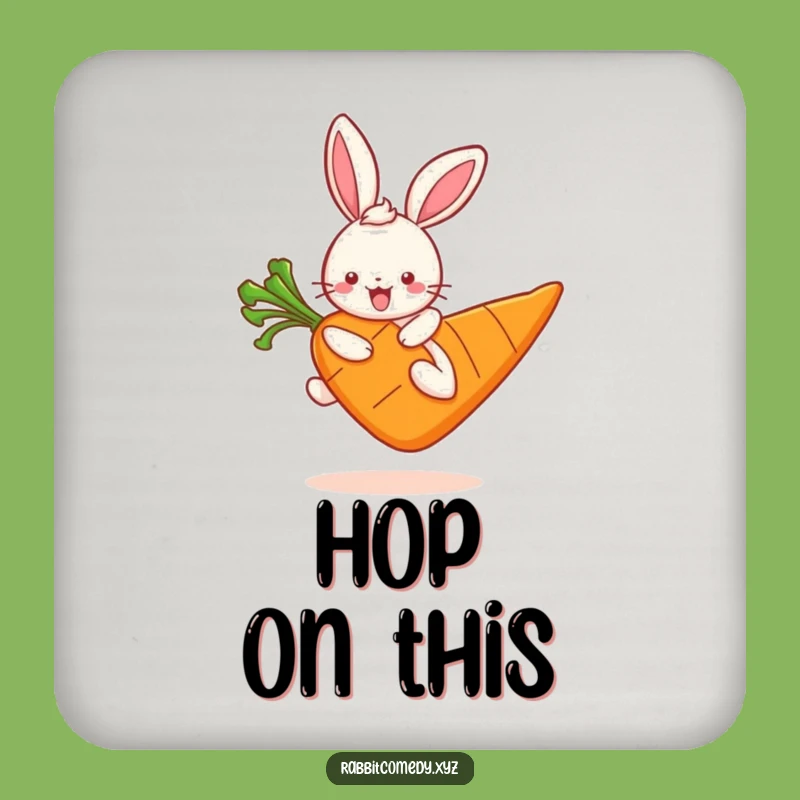 Funny Kawaii Rabbit Carrot Protect Coaster: Keep Surfaces Safe with Cute Fun