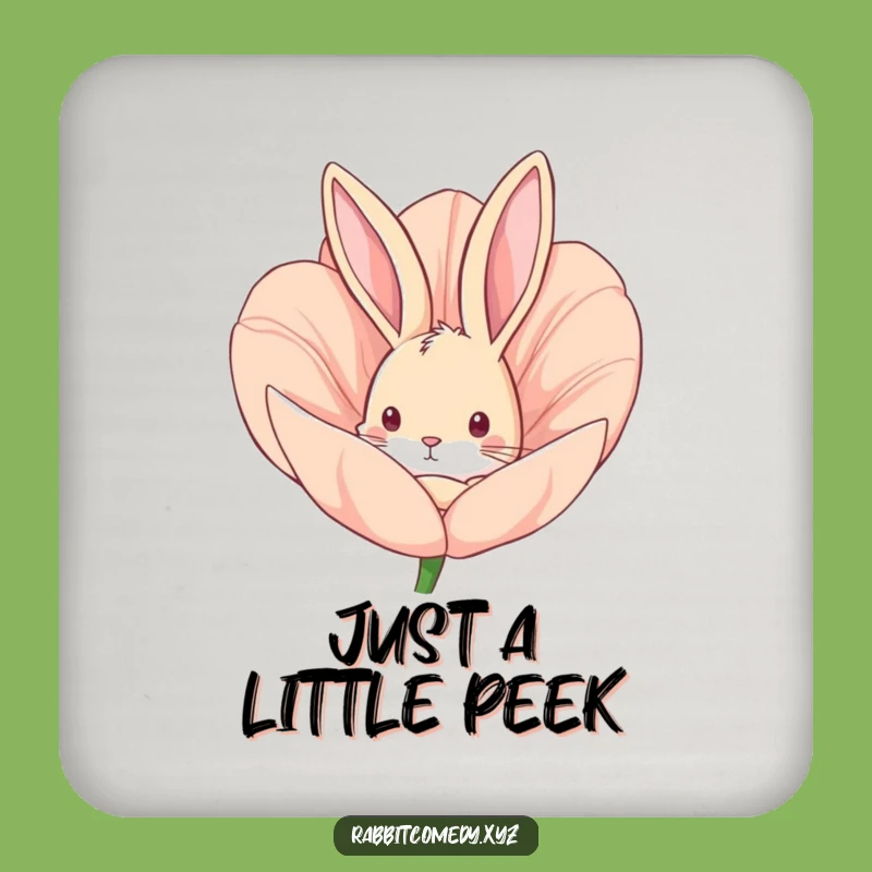 Funny Curious Rabbit Drink Coasters, Set of Hilarious Protectors for Your Surfaces