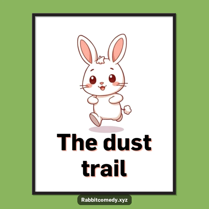 Funny Dashing Rabbit Poster: Add Speedy Art to Your Walls