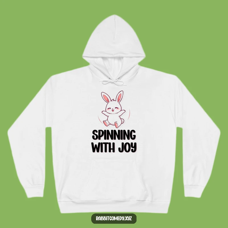 Funny Bouncing Bunny Hoodie: Cozy Spinning Rabbit Sweatshirt for Humorous Gift