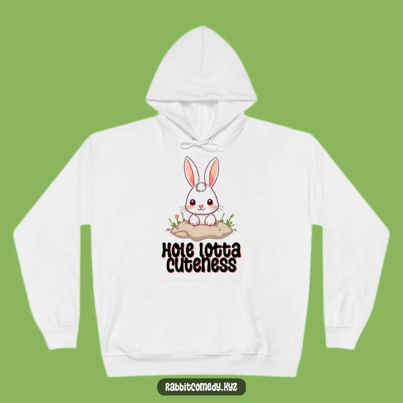 Funny Cute Rabbit Hole Hoodie: Cozy Character Comfort Funny Gift