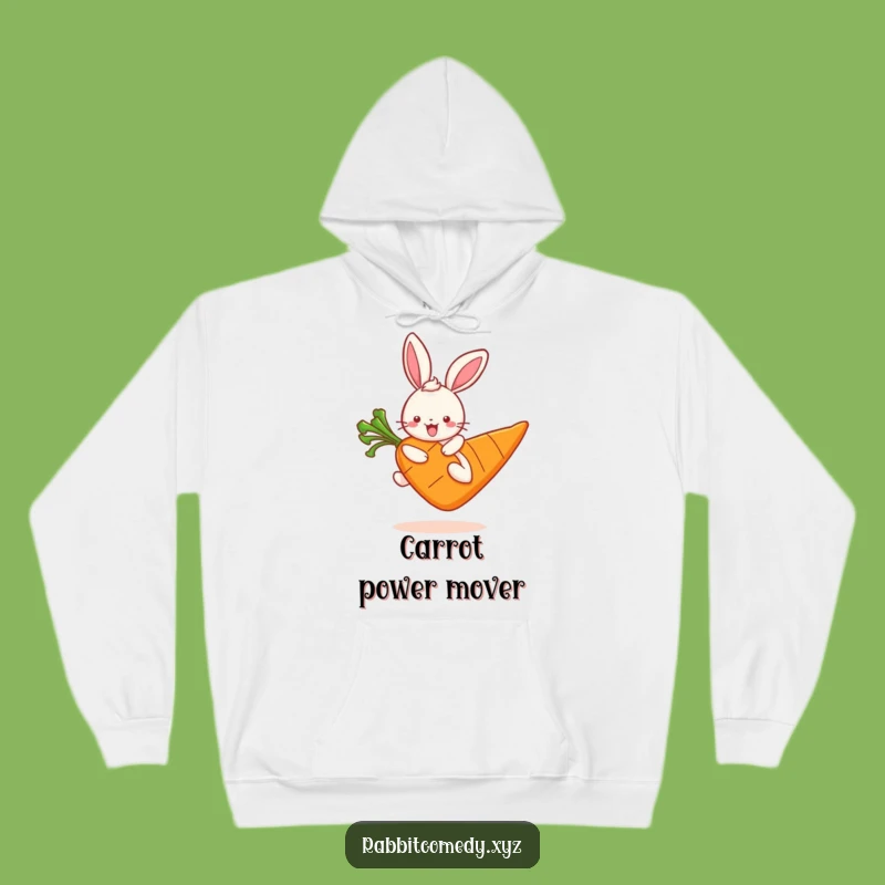 Funny Kawaii Rabbit Carrot Adventure Hoodie: Cozy Up with Cute Excitement