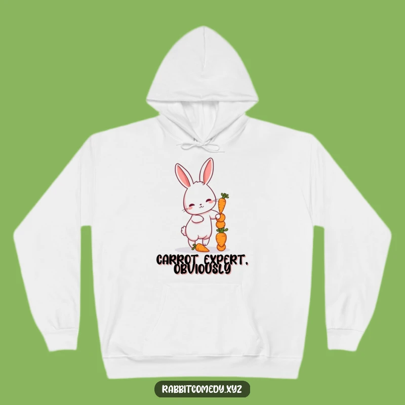 Funny Petite Rabbit Carrot Hoodie, Cozy and Hilarious Treat for Cold Days