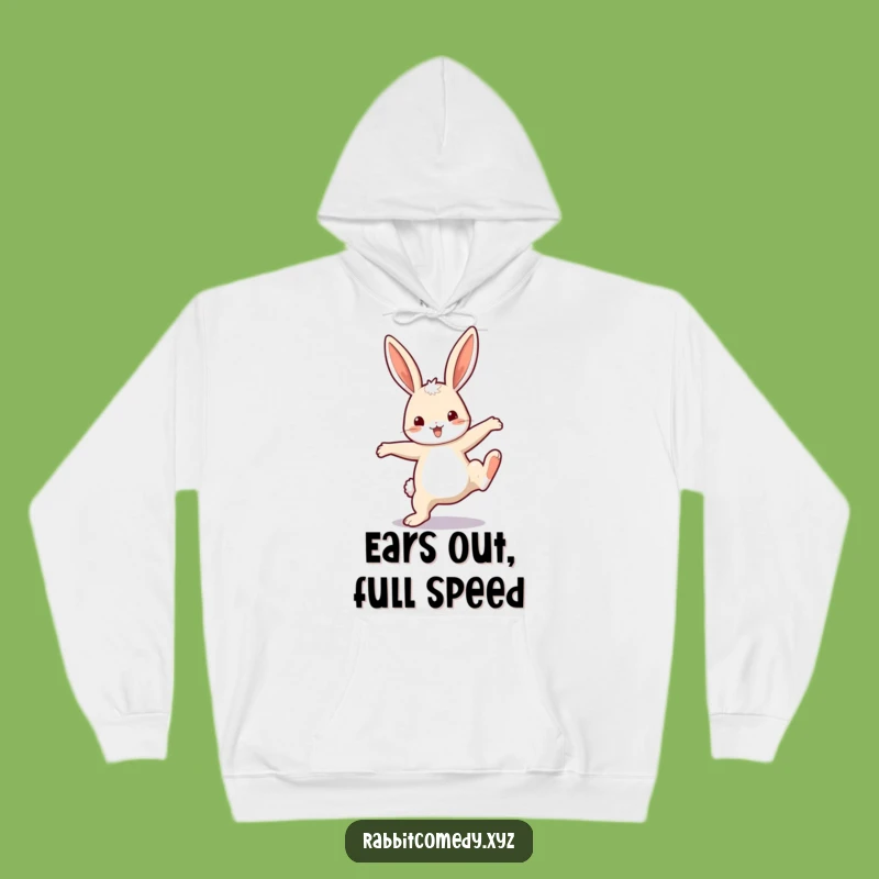 Funny Rabbit Cartwheel Hoodie: Comfy Character Cozy Funny Gift