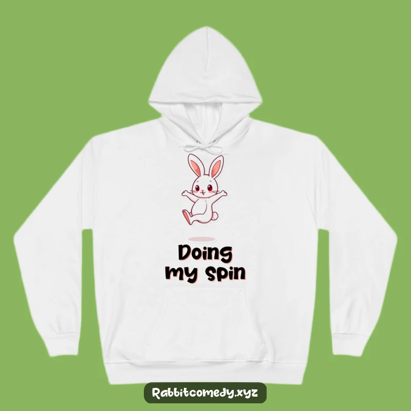Funny Spinning Rabbit Hoodie: Cozy Up with This Dizzy Design