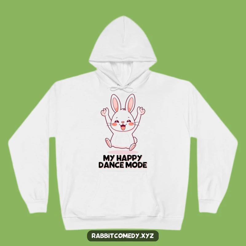 Funny Hoodie: Kawaii Rabbit's Joyful Hop, Cozy and Playful, Perfect Gift