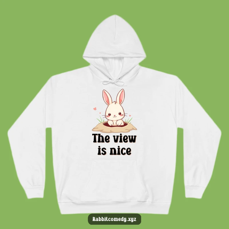 Funny Peeking Rabbit Hoodie: Cozy Comfort with Cute Surprise
