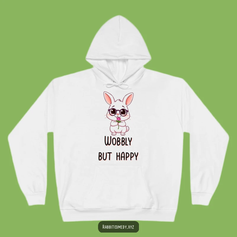 Funny Tipsy Rabbit Hoodie: Cozy Wobbling Flower Holder - A Hilarious Gift!