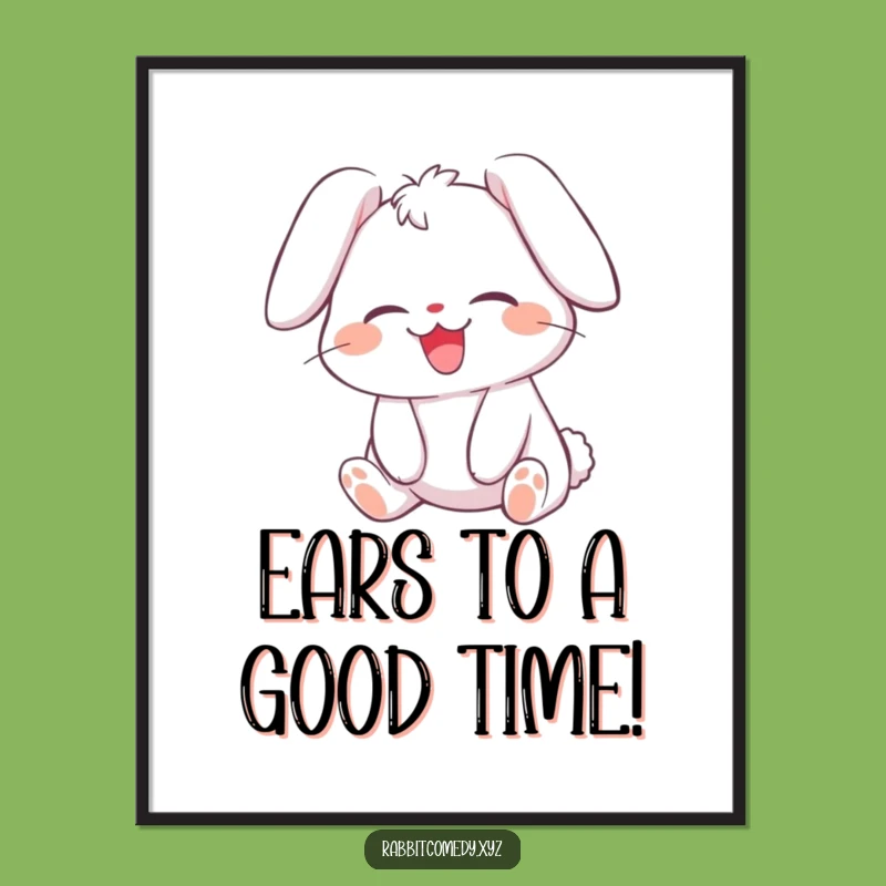 Funny Free Printable Wall Art: Giggling Rabbit Decor - Downloadable Joyful Art