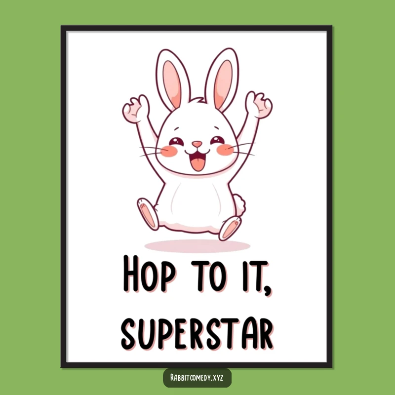 Free Printable Kawaii Rabbit Wall Art: Energetic Downloadable Decor for a Playful Room