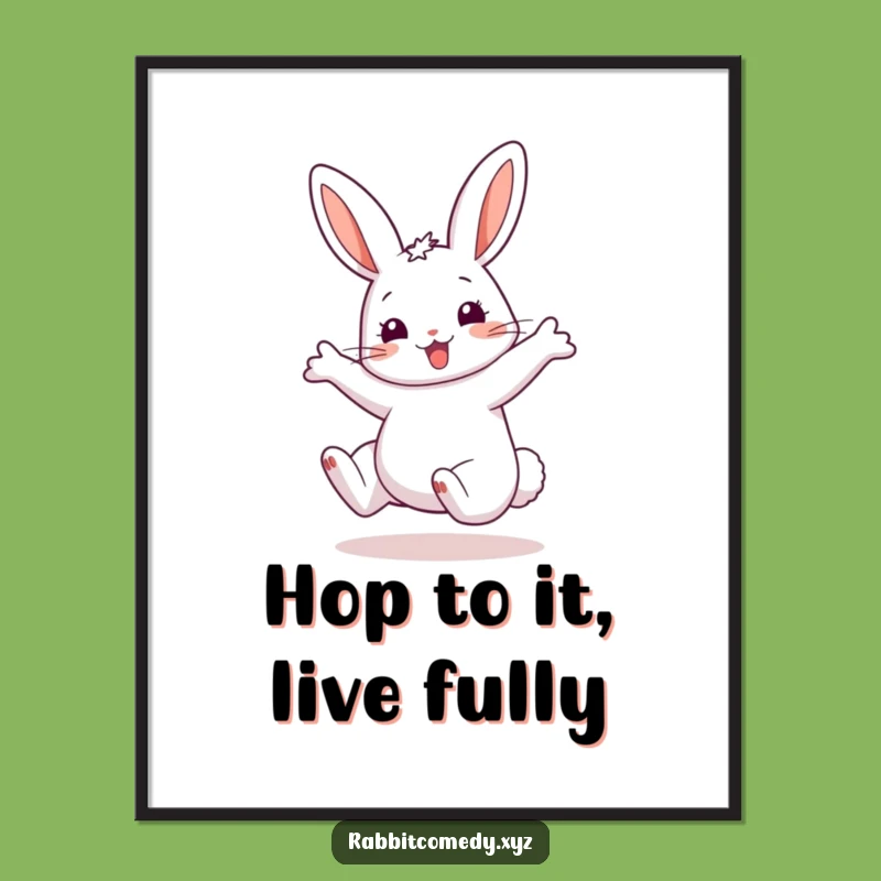 Free Printable Wall Art: Hilarious Rabbit Cartwheel for Whimsical Home Decor
