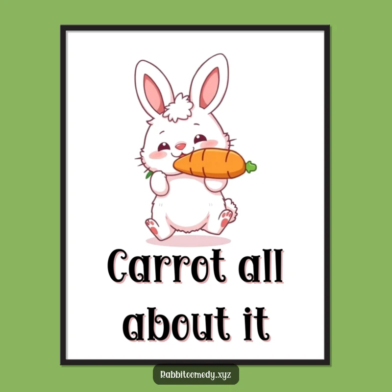 Free Printable Wall Art: Rabbit Carrot Balance - Whimsical Downloadable Decor