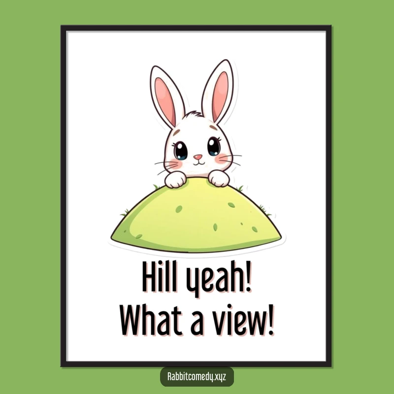 Free Printable Wall Art: Funny Rabbit Anticipation Downloadable Decor